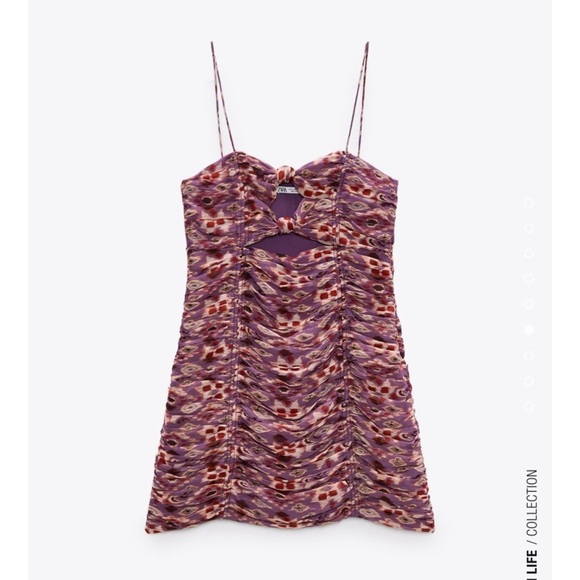 Printed DRESS WITH DRAPING​ - Picture 3 of 6